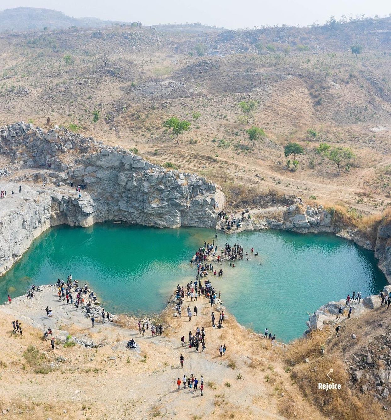 Aerial view of the Ushafa Crush Rock
