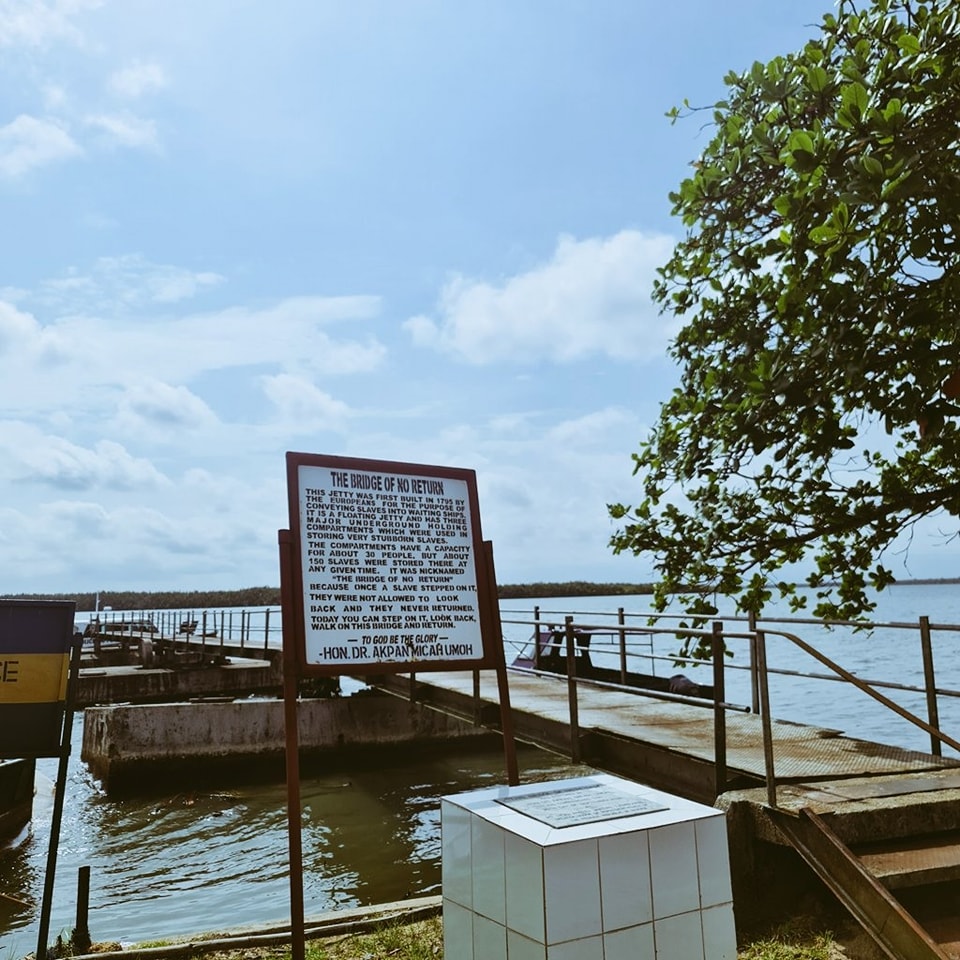 The piquant jetty and riverbank at the Bridge of No Return in Ikot Abasi, Akwa Ibom State.