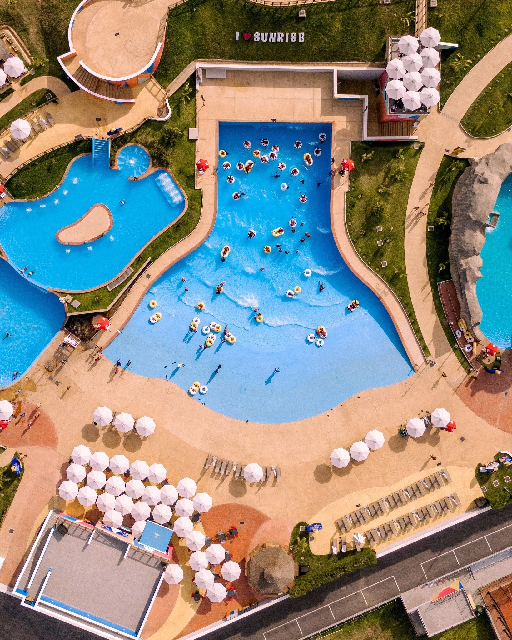 Aerial view of the Sunrise Waterpark in Abuja