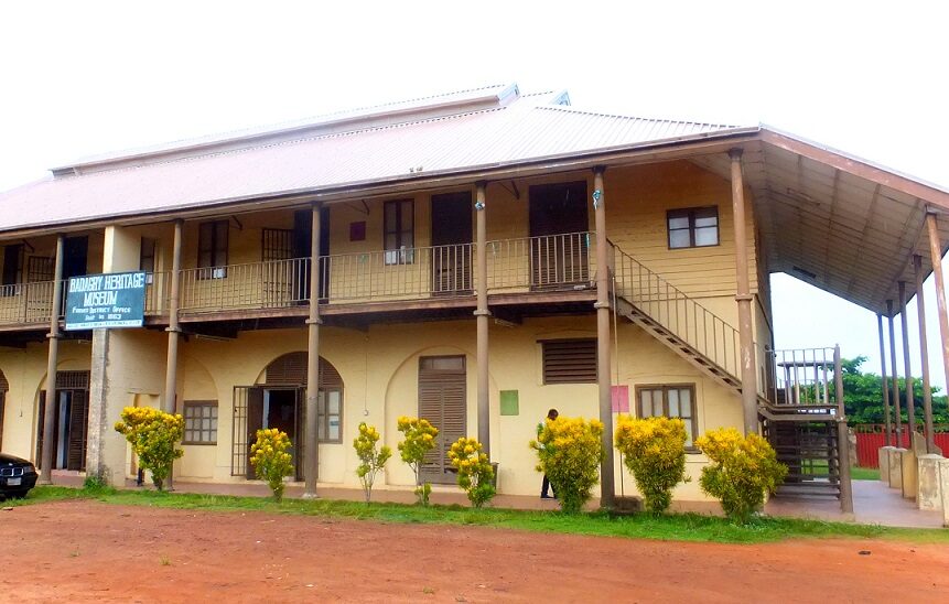 The front view of the Badagry Heritage Museum.