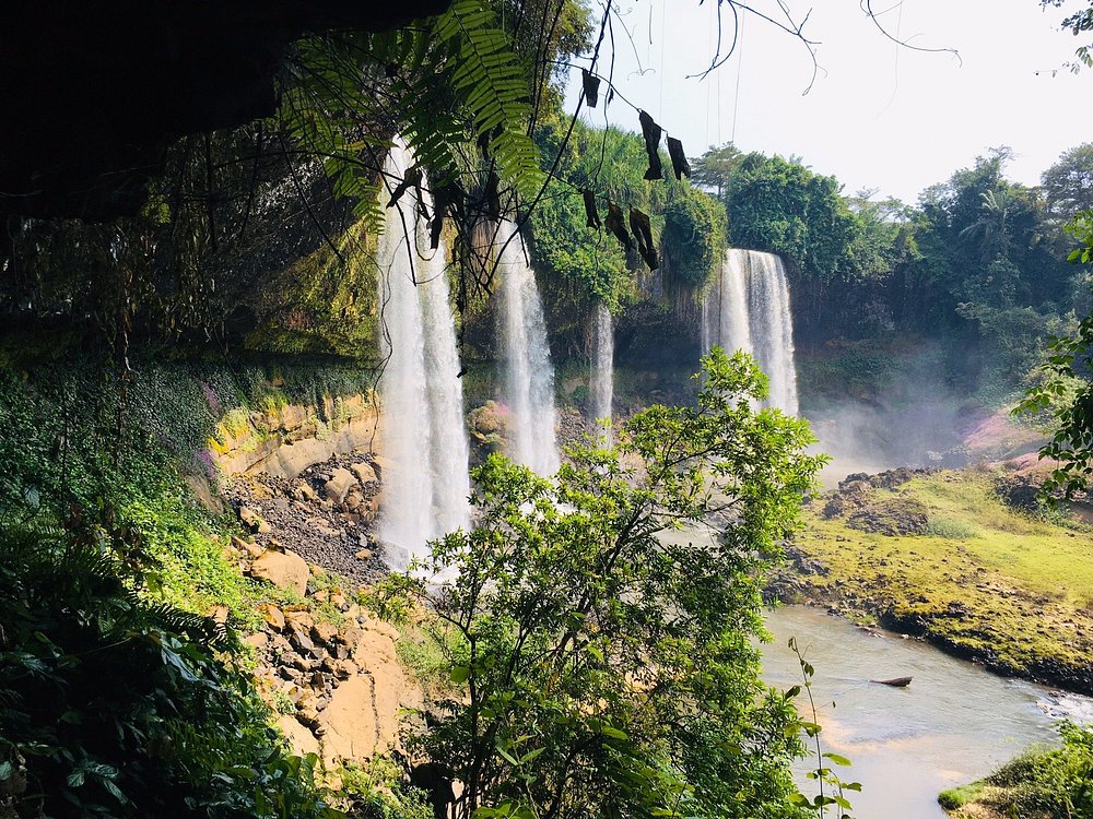 The cascading streams of Agbokim waterfalls