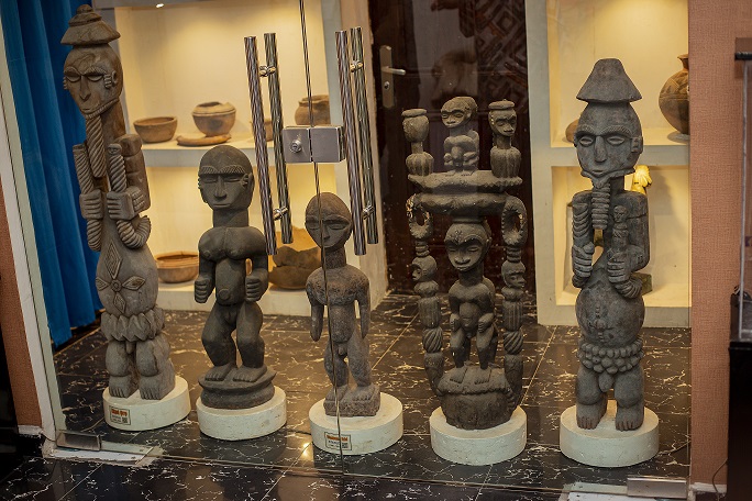 A section of antiquities at the Immortal Cosmetic Art Gallery.